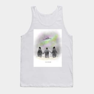 Love is eternal , penguin art, rainbow, spirit animal Tank Top